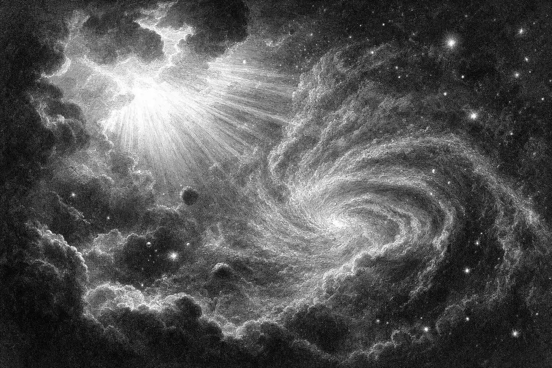 The creation of the universe, engraved